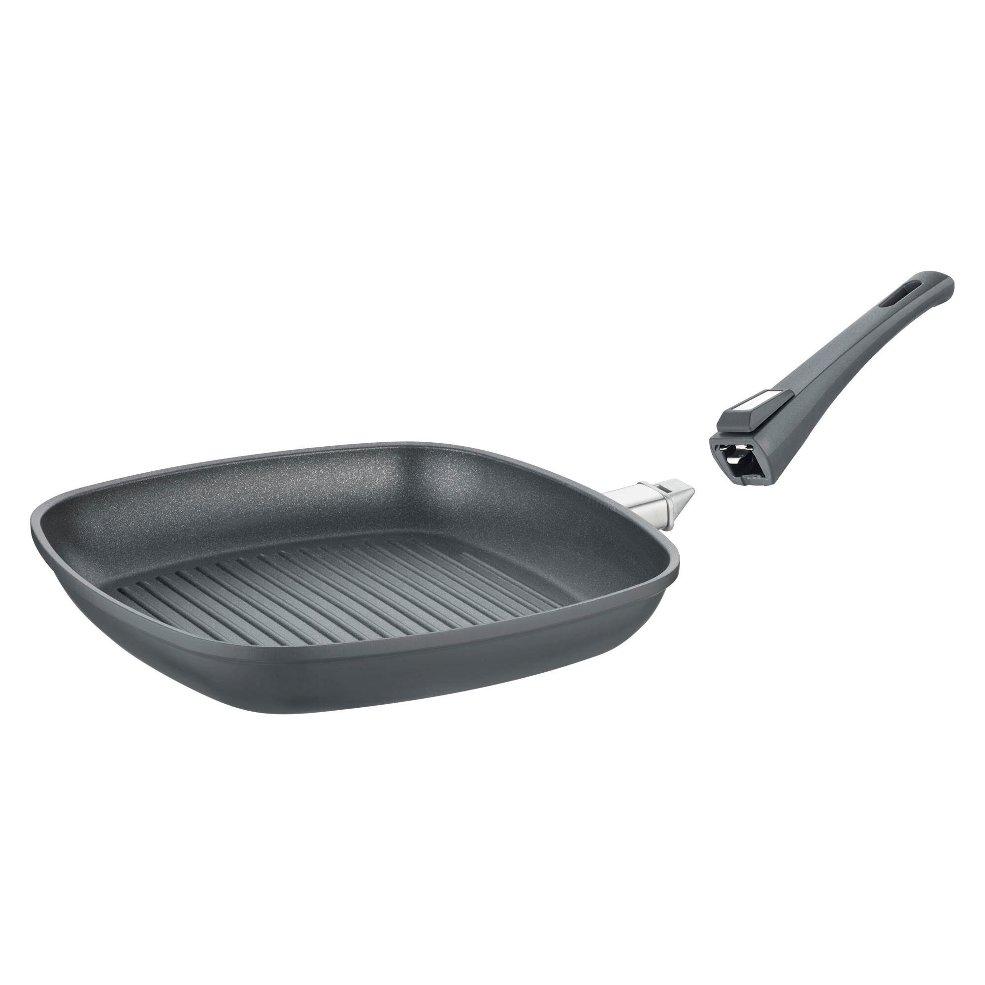 GRILLPFANNE Vario Click Induction PTFE-Antihaftbeschichtung  - Dunkelgrau, Basics, Metall (30/30cm) - Berndes