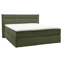 BOXSPRINGBETT 180/200 cm  in Olivgrün  - Schwarz/Olivgrün, Design, Textil (180/200cm) - Musterring