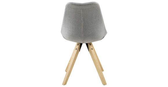 STUHL Webstoff Grau - Eichefarben/Grau, Design, Holz/Textil (48/85/55cm) - Carryhome