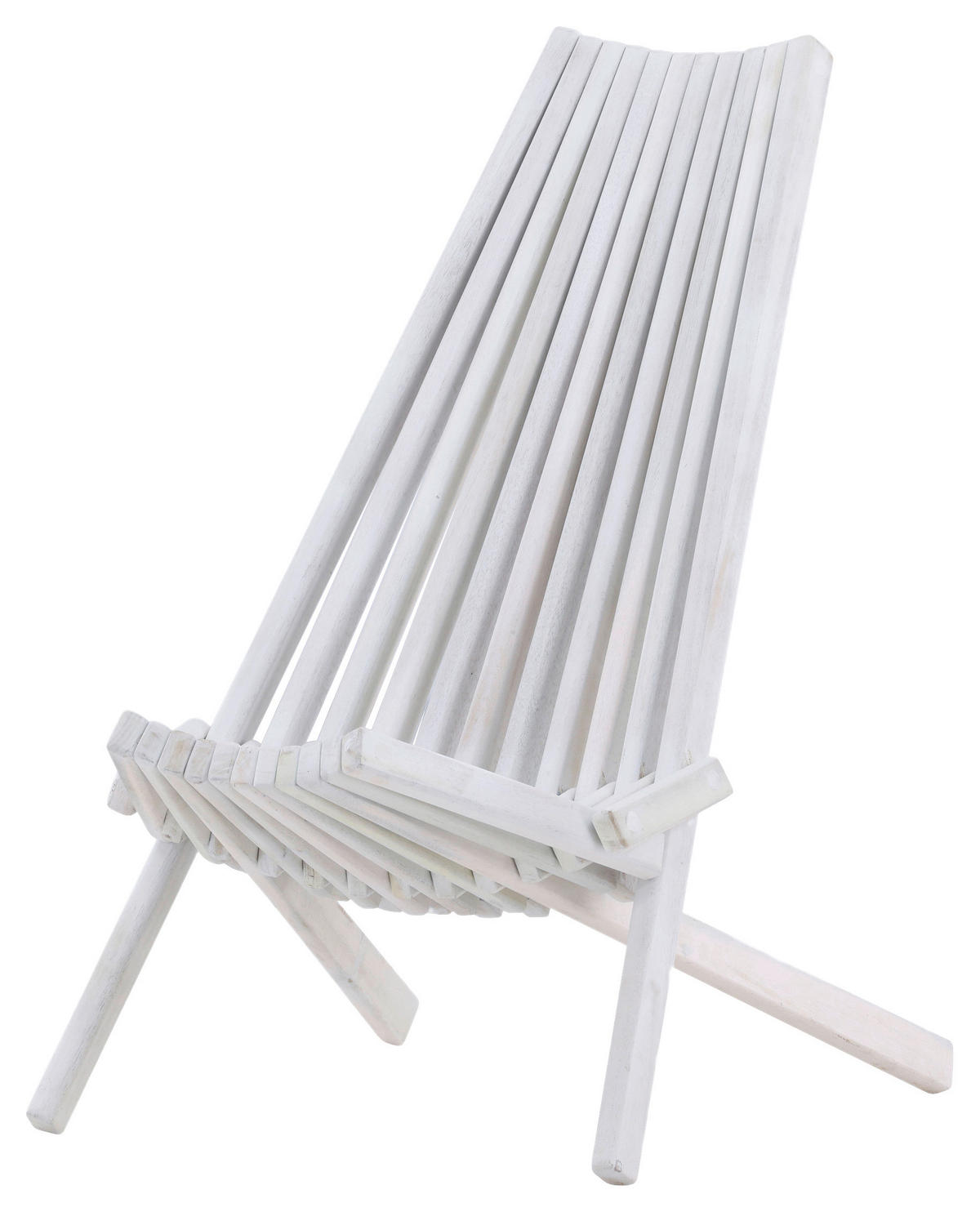 STRANDSTUHL Akazie Weiß  - Weiß, KONVENTIONELL, Holz (57/79/73cm) - Gardenson