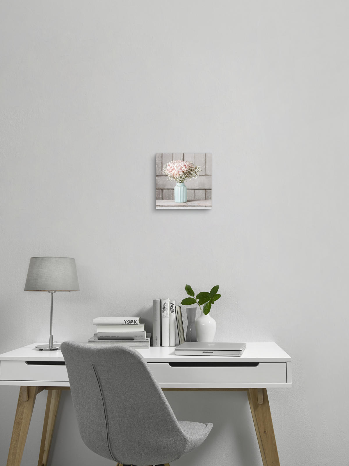 ŠTAMPA NA PLATNU    28/28 cm        - pink/svetloplava, Osnovno, drvo/tekstil (28/28cm) - Monee