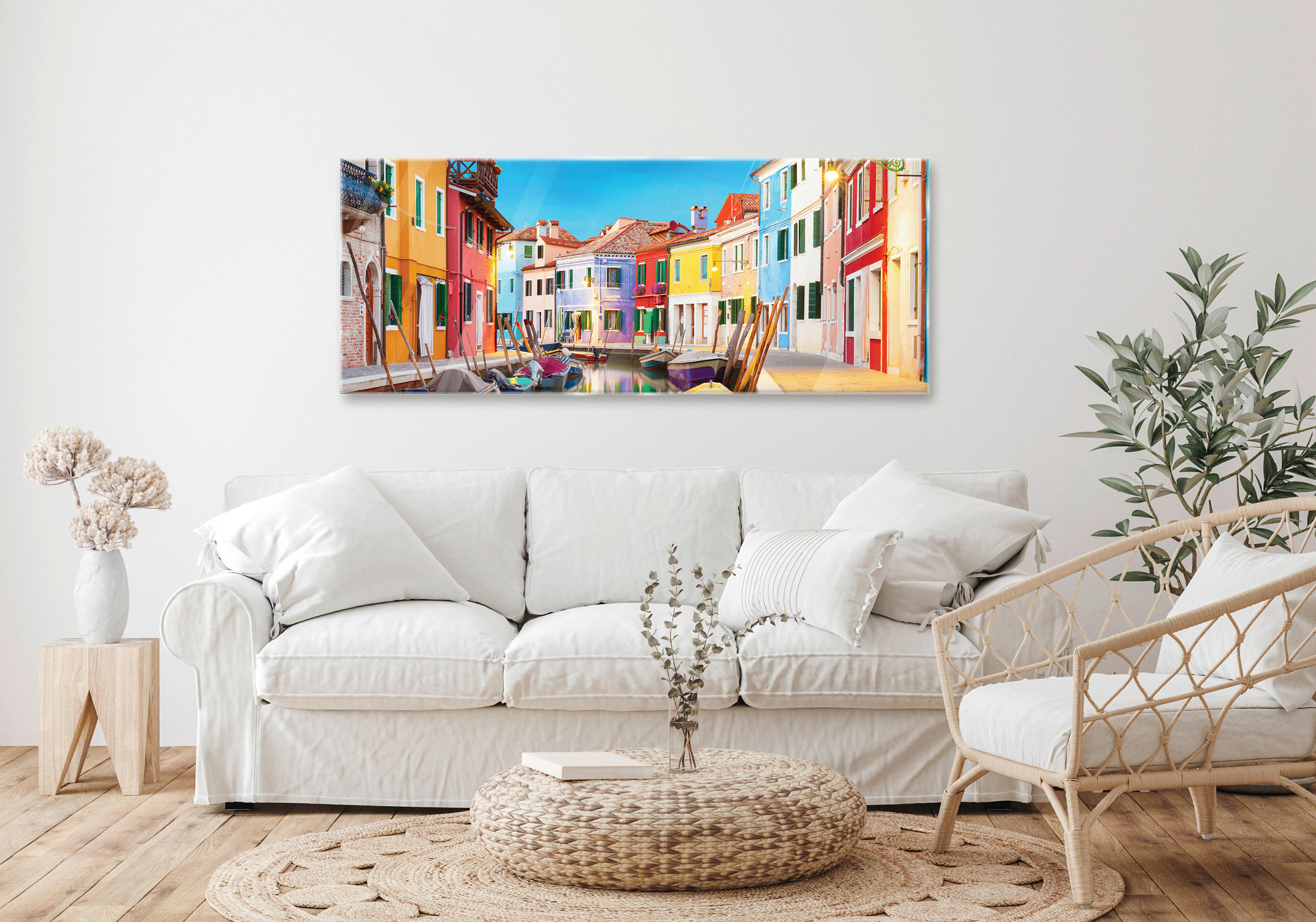 GLASBILD Architektur  - Multicolor, KONVENTIONELL, Glas (50/125/1,40cm) - Euroart