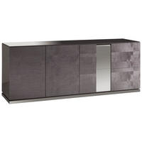 TÁLALÓ furnérozott nyírfa fekete - fekete, Basics, faalapú anyag/fa (175/82,30/55cm) - Novel