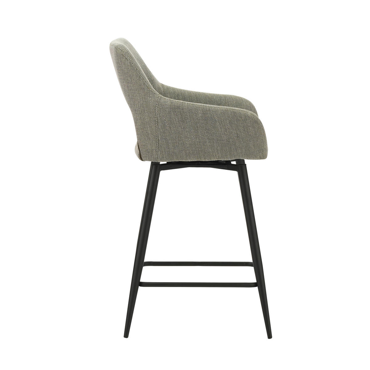 BARHOCKER-SET in Grün  - Schwarz/Grün, MODERN, Textil/Metall (51,5/97/54cm) - MID.YOU