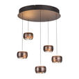 LED-HÄNGELEUCHTE Itonda 52,5/180 cm   - Braun, Design, Glas/Metall (52,5/180cm) - Dieter Knoll