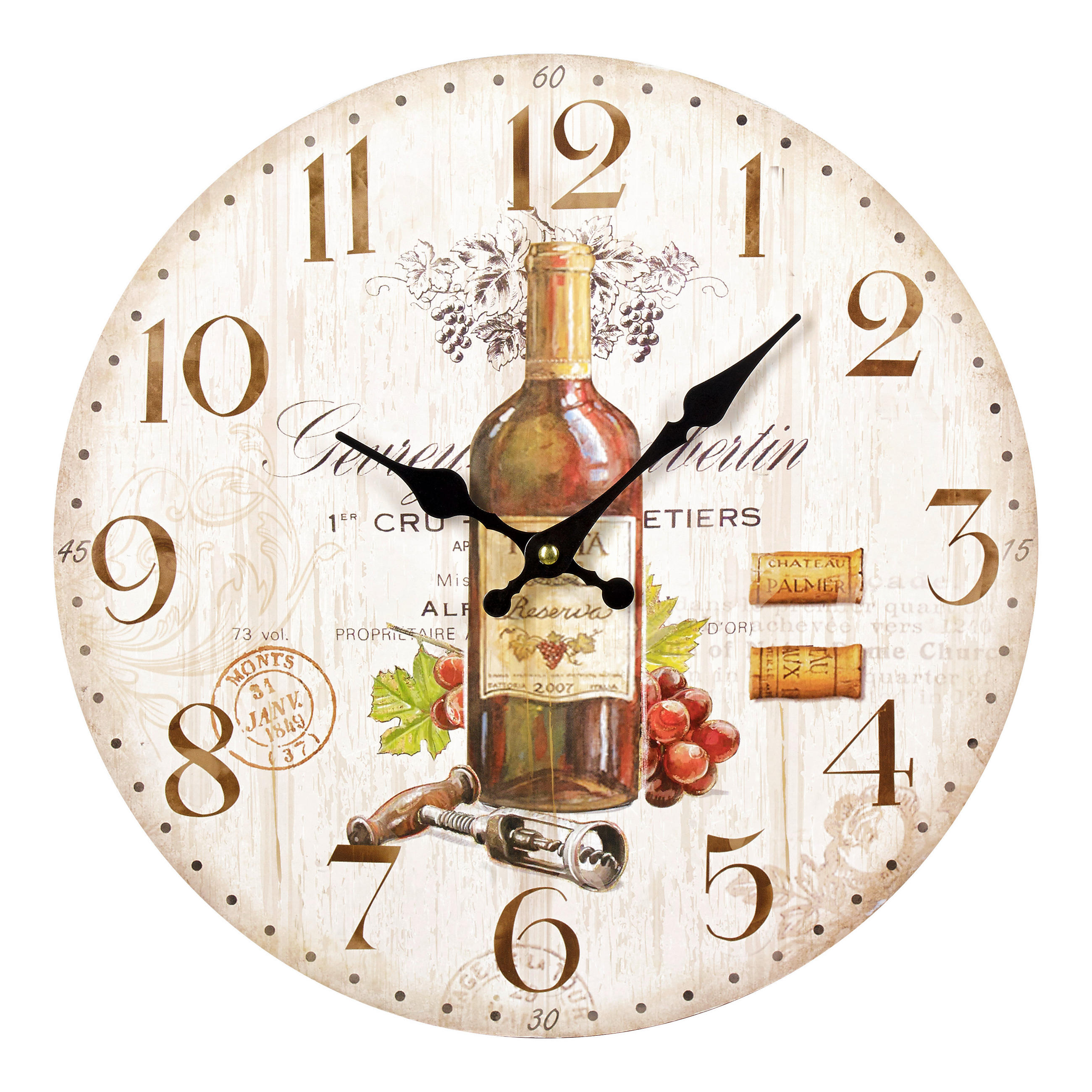 VÄGGKLOCKA 33,8 cm - multicolor, Lifestyle, papper/trä (33,8cm) - Ambia Home