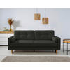 SCHLAFSOFA Schwarz  - Buchefarben/Schwarz, Design, Holz/Textil (222/93/99cm) - MID.YOU