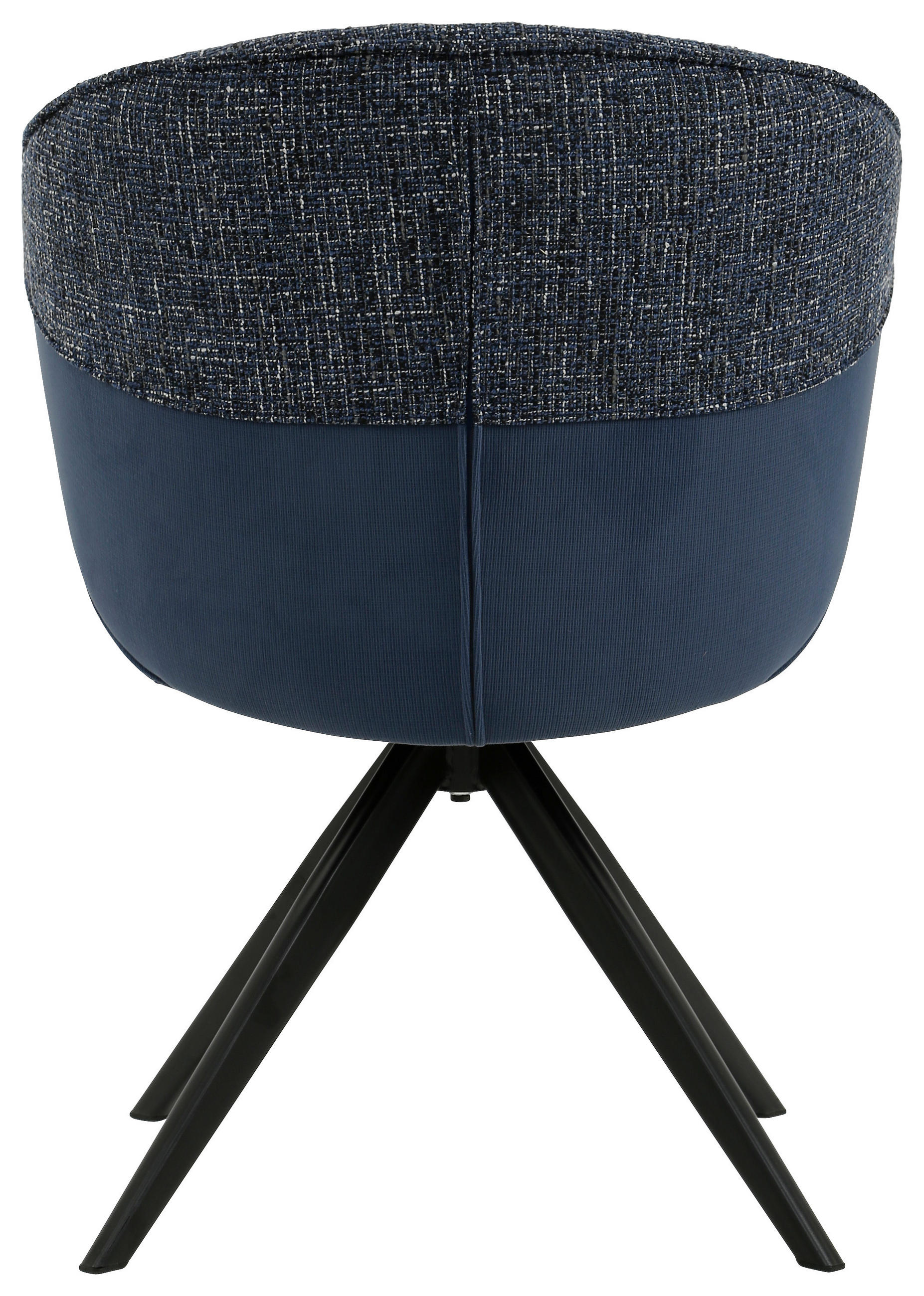 ARMLEHNSTUHL  in Eisen Webstoff, Mikrofaser  - Blau/Schwarz, Design, Textil/Metall (61/82,5/62,5cm) - Novel