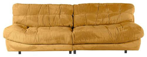 BIG SOFFA i plysch orange  - orange/svart, Klassisk, textil/plast (262/70/115cm) - MID.YOU