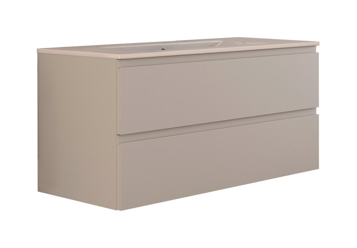 BADEZIMMER  in  - Elfenbein/Dunkelgrau, Trend, Keramik/Holzwerkstoff (100/138/46cm) - Belluti