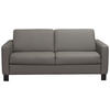 SCHLAFSOFA Kombination Echtleder/Lederlook Lederlook Schlammfarben  - Schlammfarben/Schwarz, KONVENTIONELL, Leder/Metall (190/87/100cm) - Celina Home