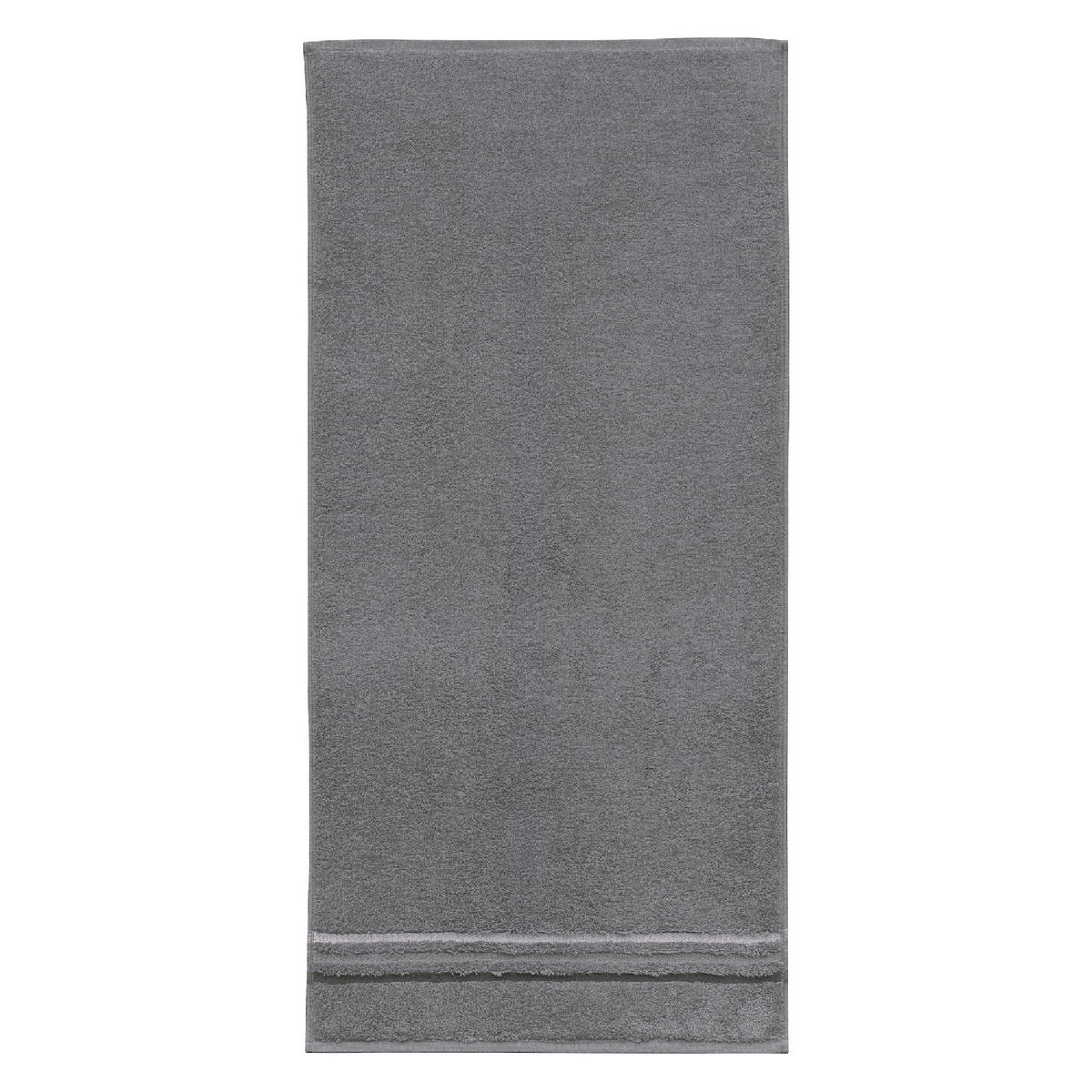 DUSCHTUCHSET Dunkelgrau 2-teilig  - Dunkelgrau, Basics, Textil (70/140cm)