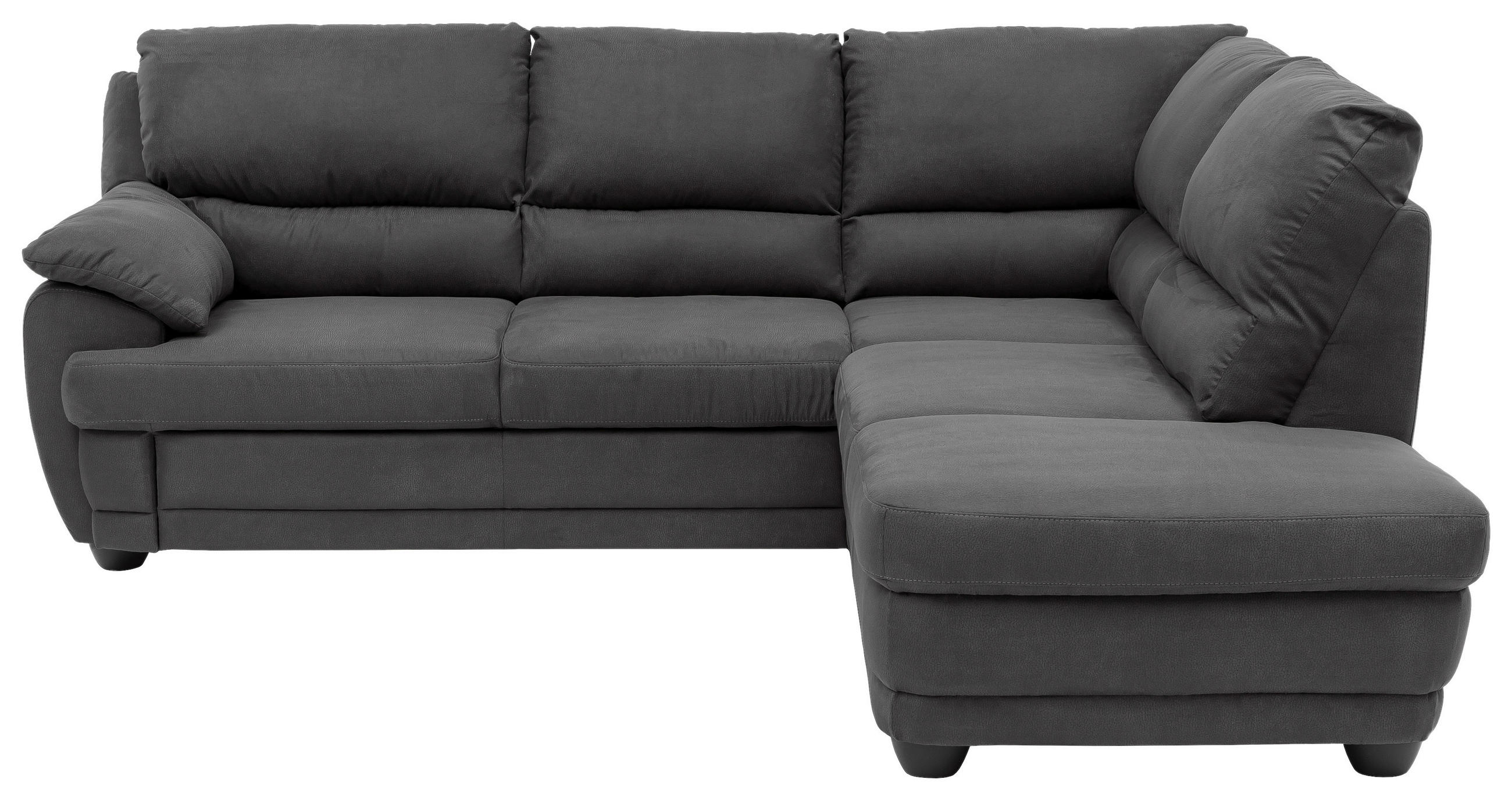 ECKSOFA in Mikrofaser Dunkelgrau  245/225 cm  - Dunkelgrau, Design, Kunststoff/Textil (245/225cm) - Livetastic