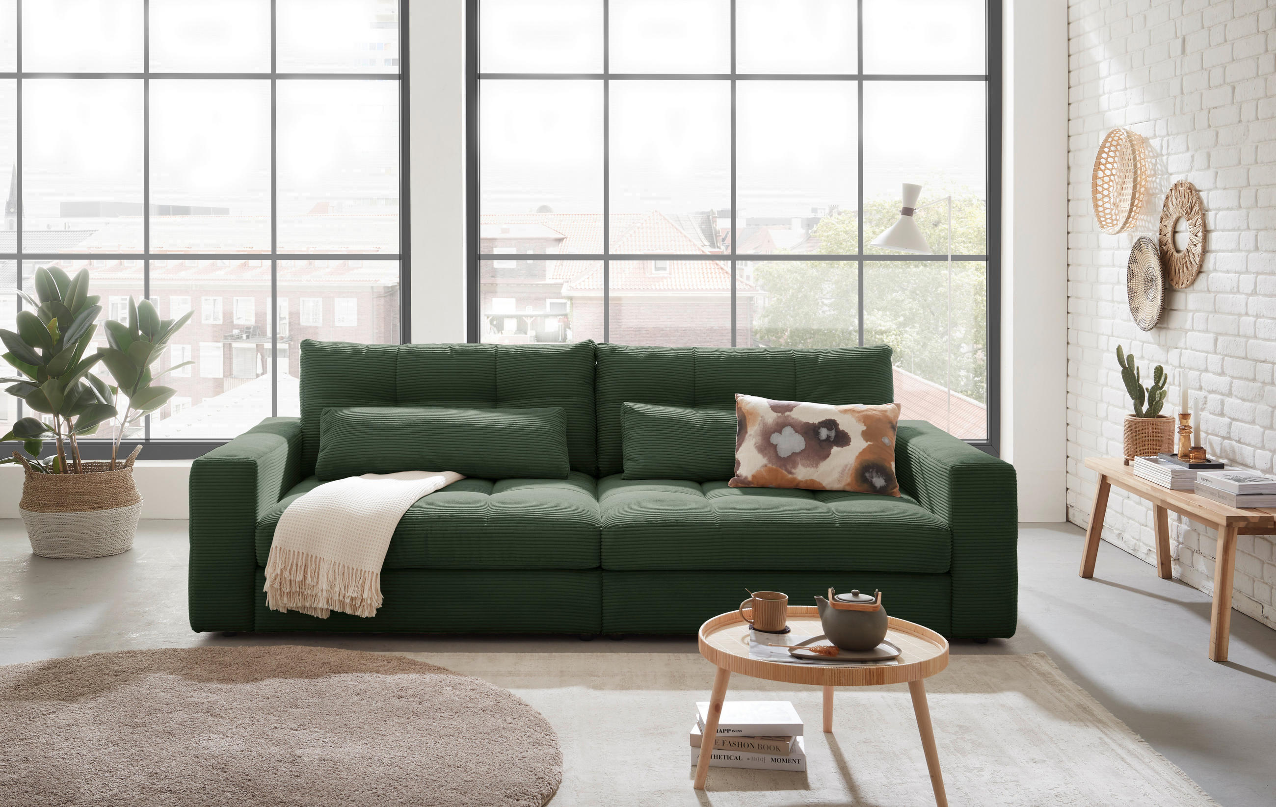 Livetastic Bigsofa Jasper Dunkelgrün 265x94x122 cm