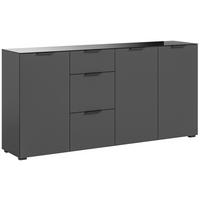 KOMODA   179/86/40 cm   antracit  - antracit, Design, staklo/drvni materijal (179/86/40cm) - Livetastic