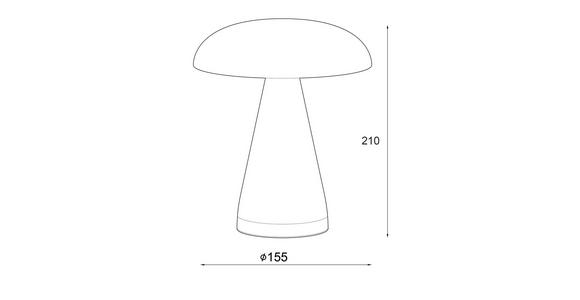 TISCHLEUCHTE - Naturfarben, Trend, Kunststoff/Metall (15,5/21cm) - Novel