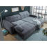 WOHNLANDSCHAFT in Textil Grau - Schwarz/Grau, MODERN, Kunststoff/Textil (298/202cm) - Hom`in WOHNLANDSCHAFT in Textil Grau - Schwarz/Grau, MODERN, Kunststoff/Textil (298/202cm) - Hom`in