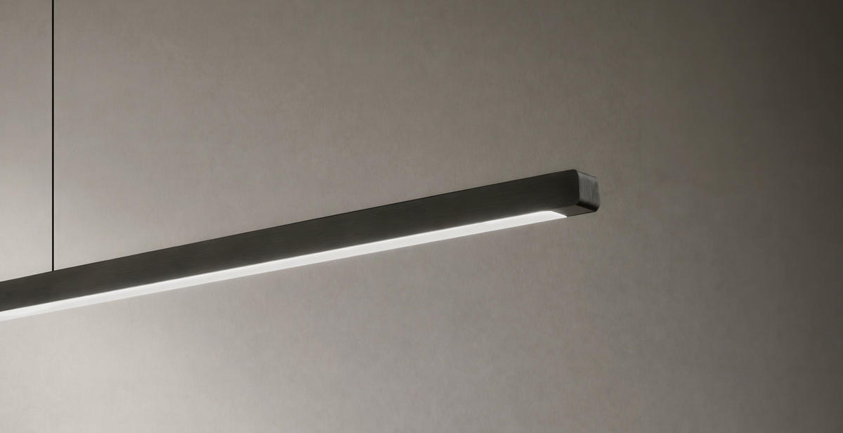LED-HÄNGELEUCHTE Mia 118/1.8/40-180 cm   - Schwarz, Design, Metall (118/1.8/40-180cm) - Ambiente