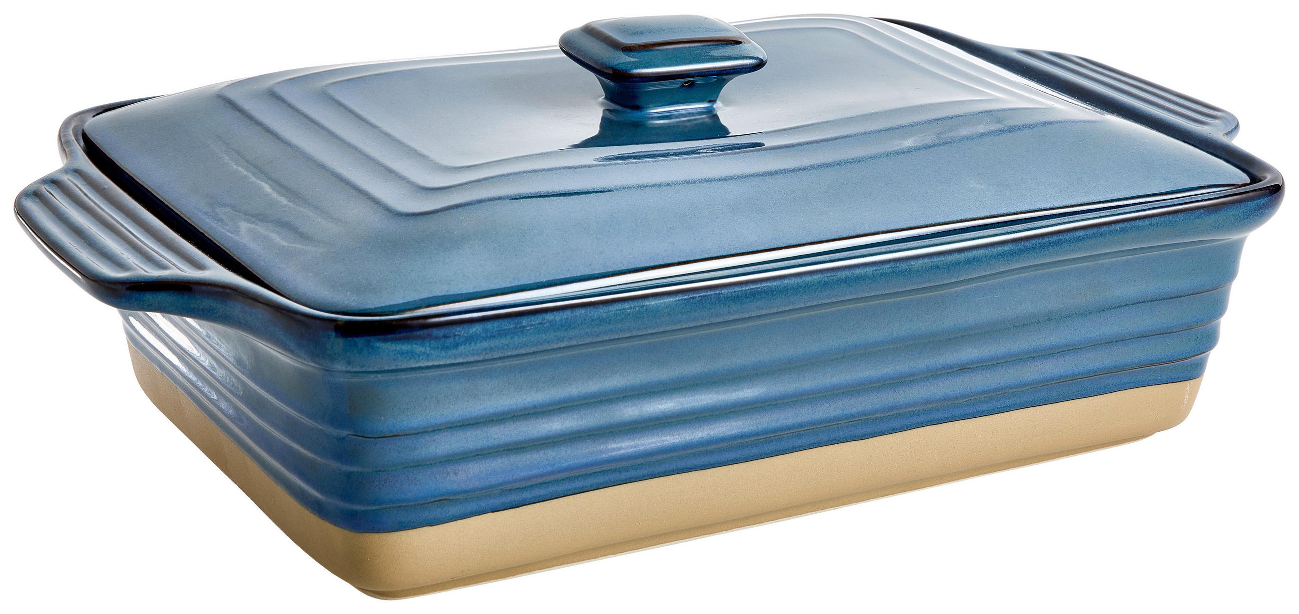 AUFLAUFFORM Keramik Steinzeug  - Blau/Braun, LIFESTYLE, Keramik (33,7/23,2/9,2cm) - Homeware Profession.