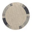 WEBTEPPICH 200 cm Palazzo Lobo Blau, Grau  - Blau/Grau, KONVENTIONELL, Textil (200cm) - Novel