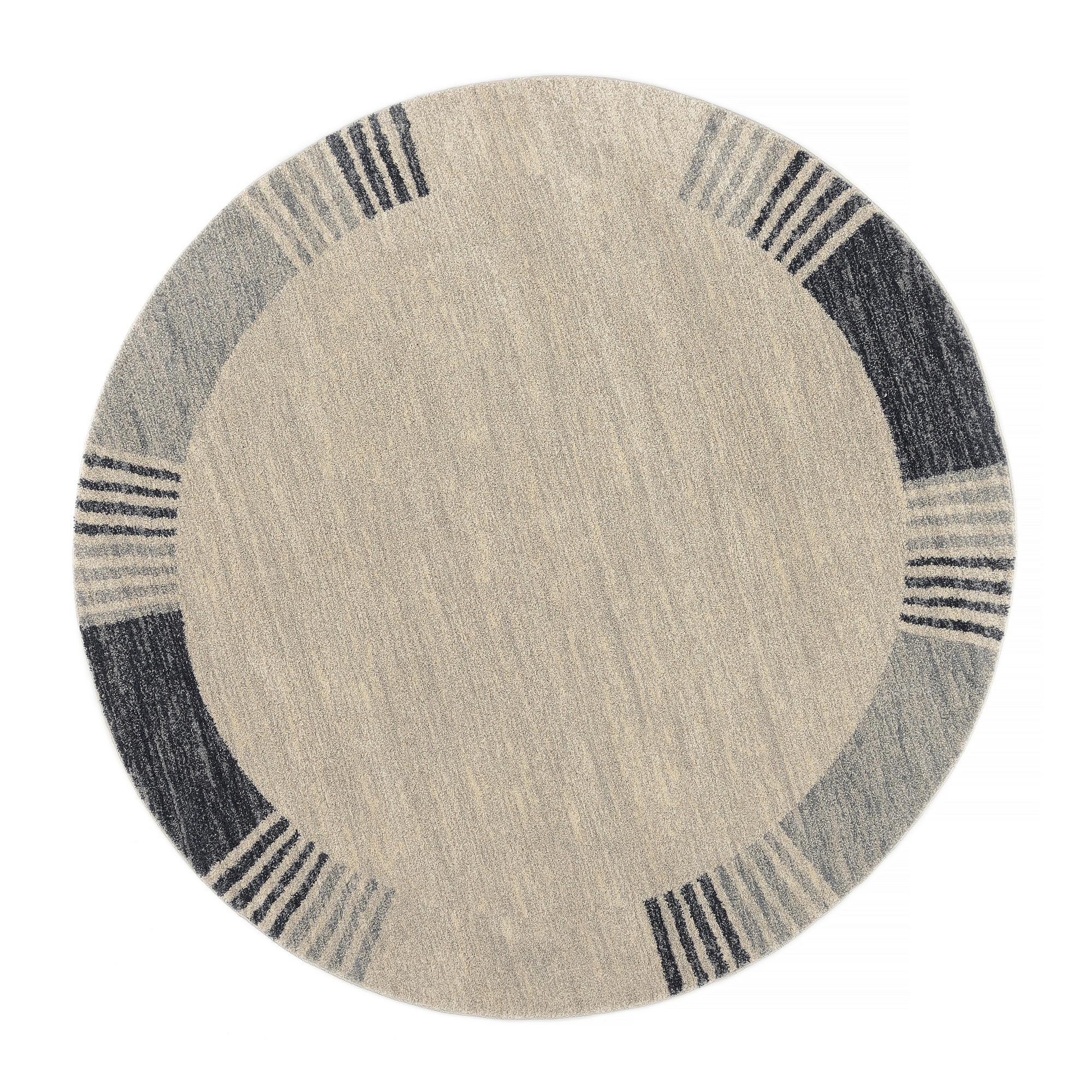 Webteppich Palazzo Lobo Blau/Grau Rund Ø 240 cm