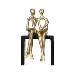 SKULPTUR - Goldfarben/Schwarz, LIFESTYLE, Kunststoff (12,5/9/24cm) - Ambia Home