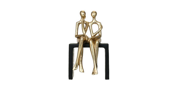 SKULPTUR - Goldfarben/Schwarz, LIFESTYLE, Kunststoff (12,5/9/24cm) - Ambia Home