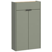 SCHUHSCHRANK GW-Ameca 56/97/22 cm  - Eichefarben/Pastellgrün, Design, Holzwerkstoff/Kunststoff (56/97/22cm)