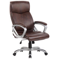 CHEFSESSEL  in Lederlook Braun  - Schwarz/Weiß, KONVENTIONELL, Kunststoff/Textil (66/113-123/68cm) - Xora