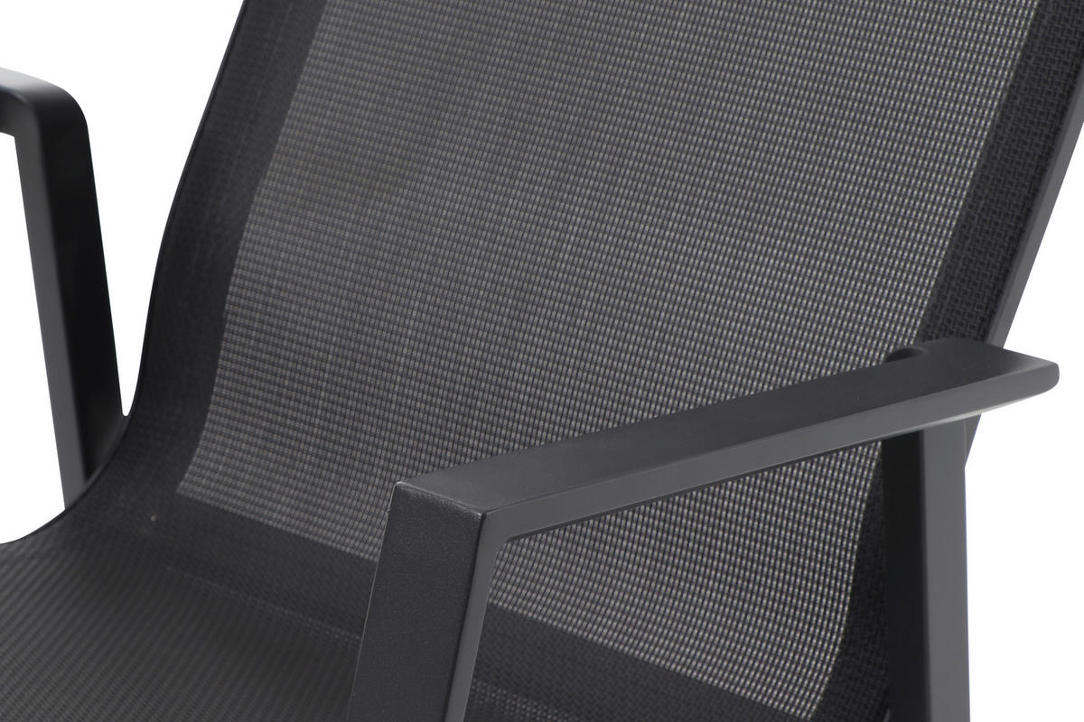 STAPELSESSEL Aluminium Anthrazit  - Anthrazit, Basics, Keramik/Kunststoff (100/88/180cm) - Siena Garden