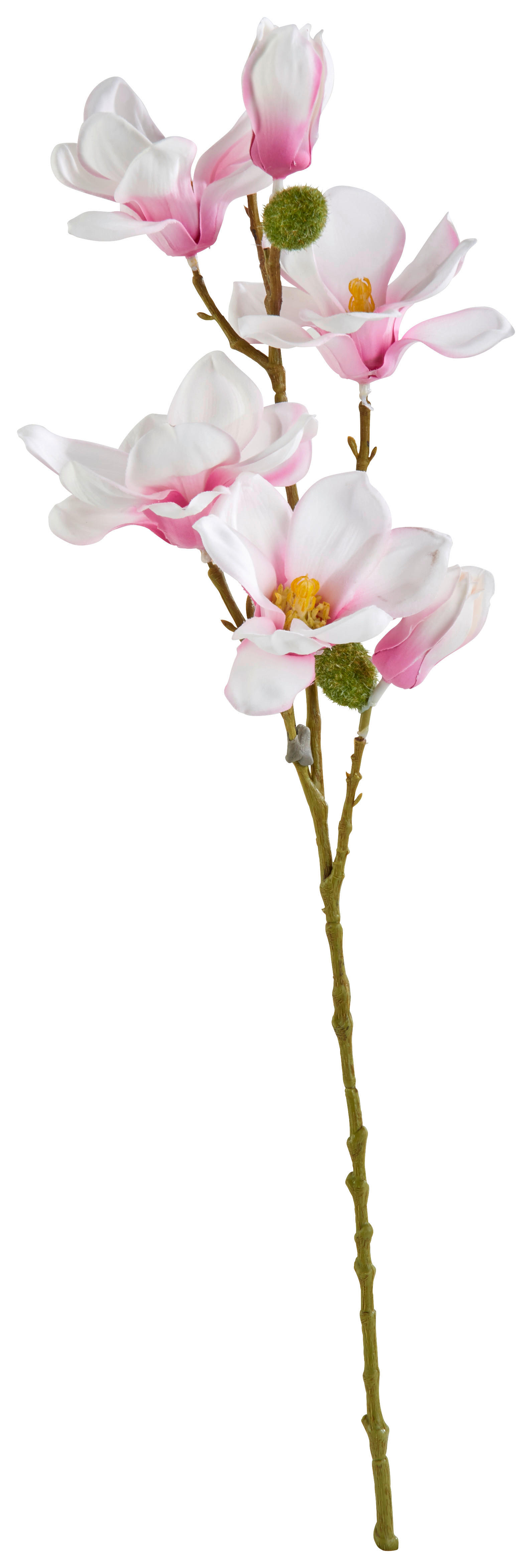 DEKORAČNÁ VETVIČKA 66 cm - ružová, biela
