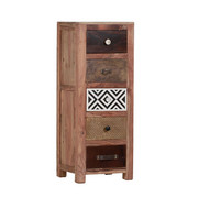 KOMMODE Sheesham massiv Sheeshamfarben - Sheeshamfarben/Naturfarben, LIFESTYLE, Holz/Kunststoff (46/121/43cm) - Landscape