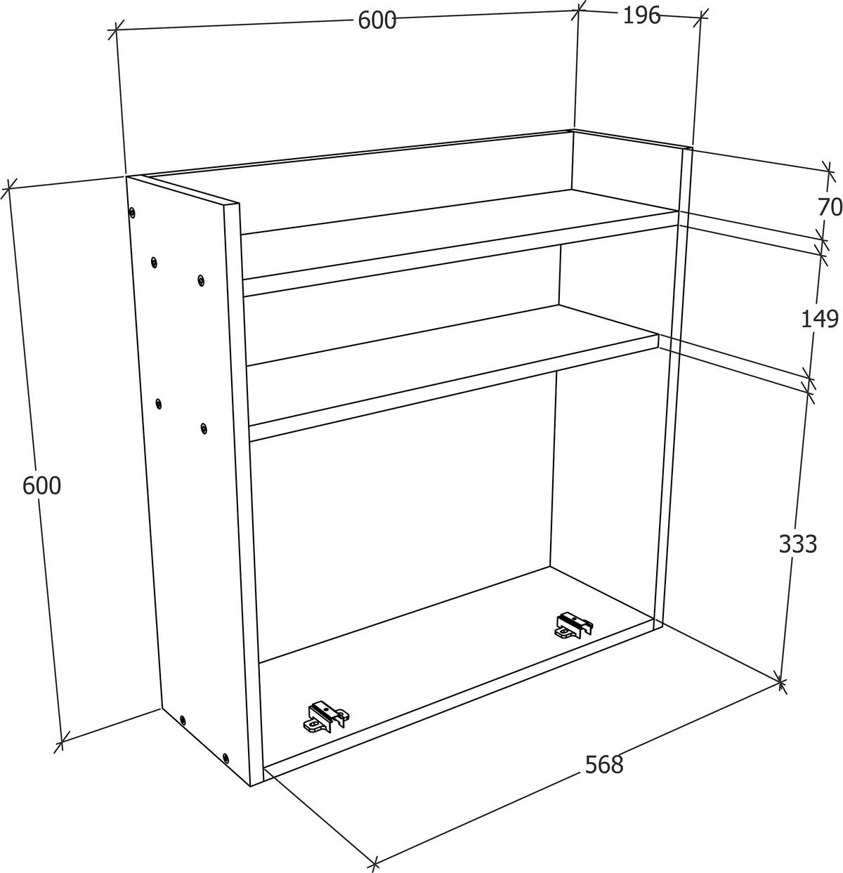 SCHREIBTISCH 60/20/60 cm  in Weiß  - Weiß, Basics, Holzwerkstoff (60/20/60cm) - MID.YOU