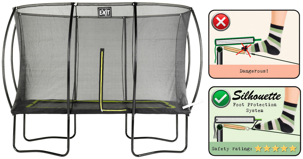 STUDSMATTA SILHOUETTE  - svart, Klassisk, metall (214/262/305cm) - EXIT Toys