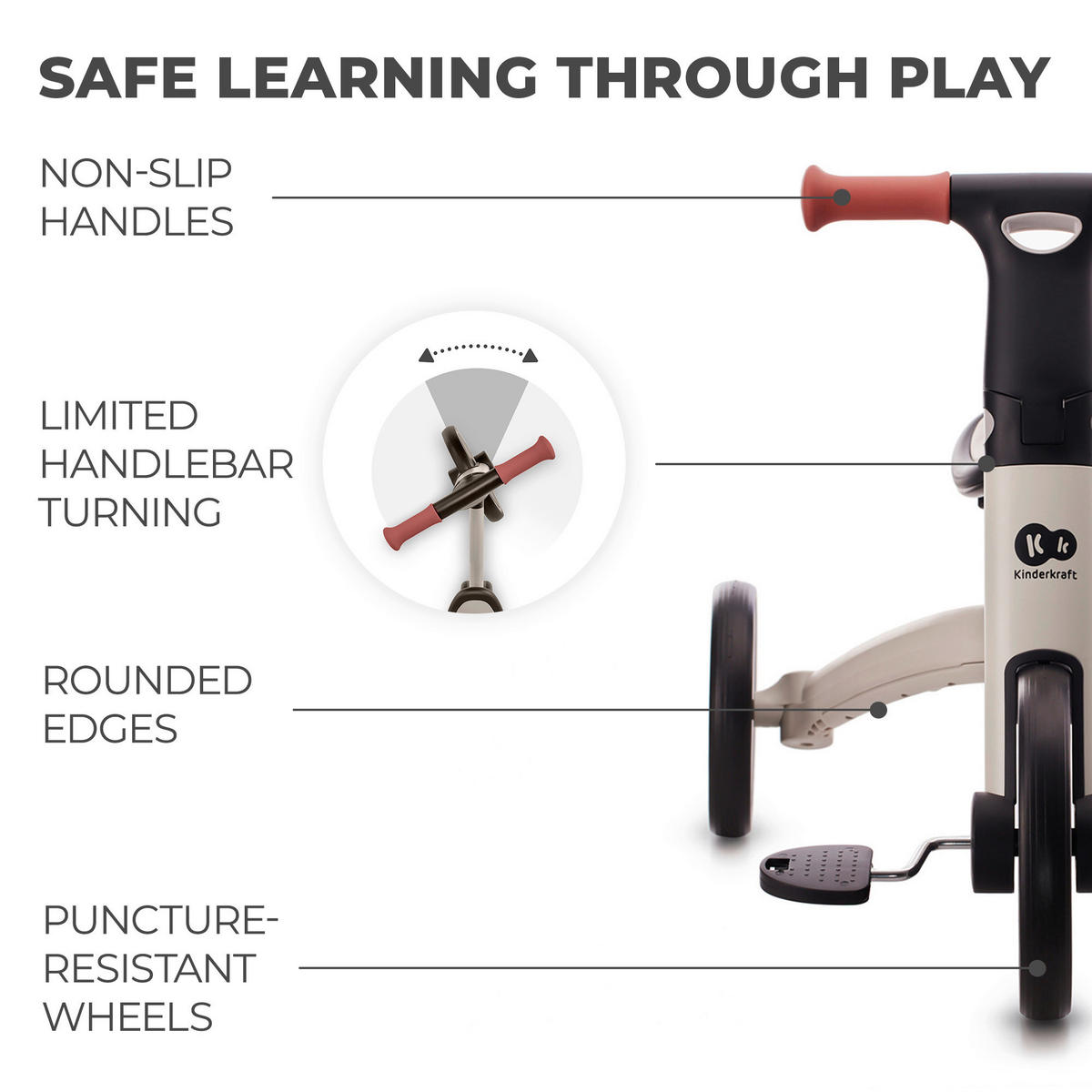 DREIRAD 4Trike  - Grau, Basics, Kunststoff/Metall (69/49/44.5cm) - Kinderkraft