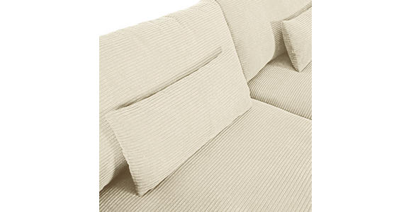 BIGSOFA Cord Beige  - Beige/Schwarz, KONVENTIONELL, Kunststoff/Textil (260/66/115cm) - Carryhome