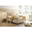 BOXSPRINGBETT 140/200 cm  in Creme  - Creme/Schwarz, Design, Holzwerkstoff/Kunststoff (140/200cm) - Xora