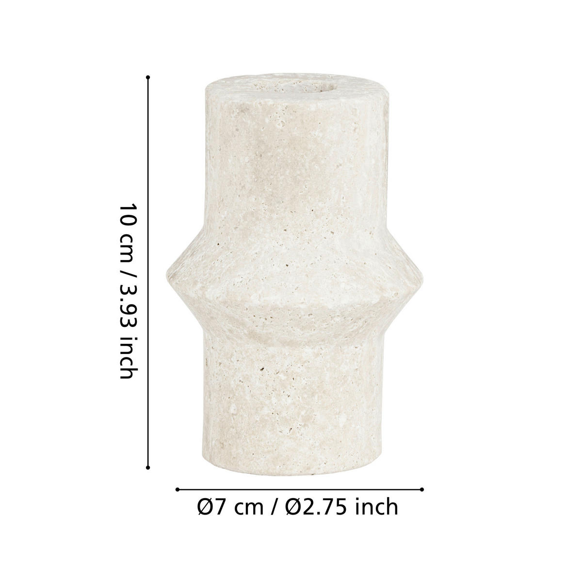 STABKERZENHALTER - Sandfarben/Beige, LIFESTYLE, Stein (7/10cm)