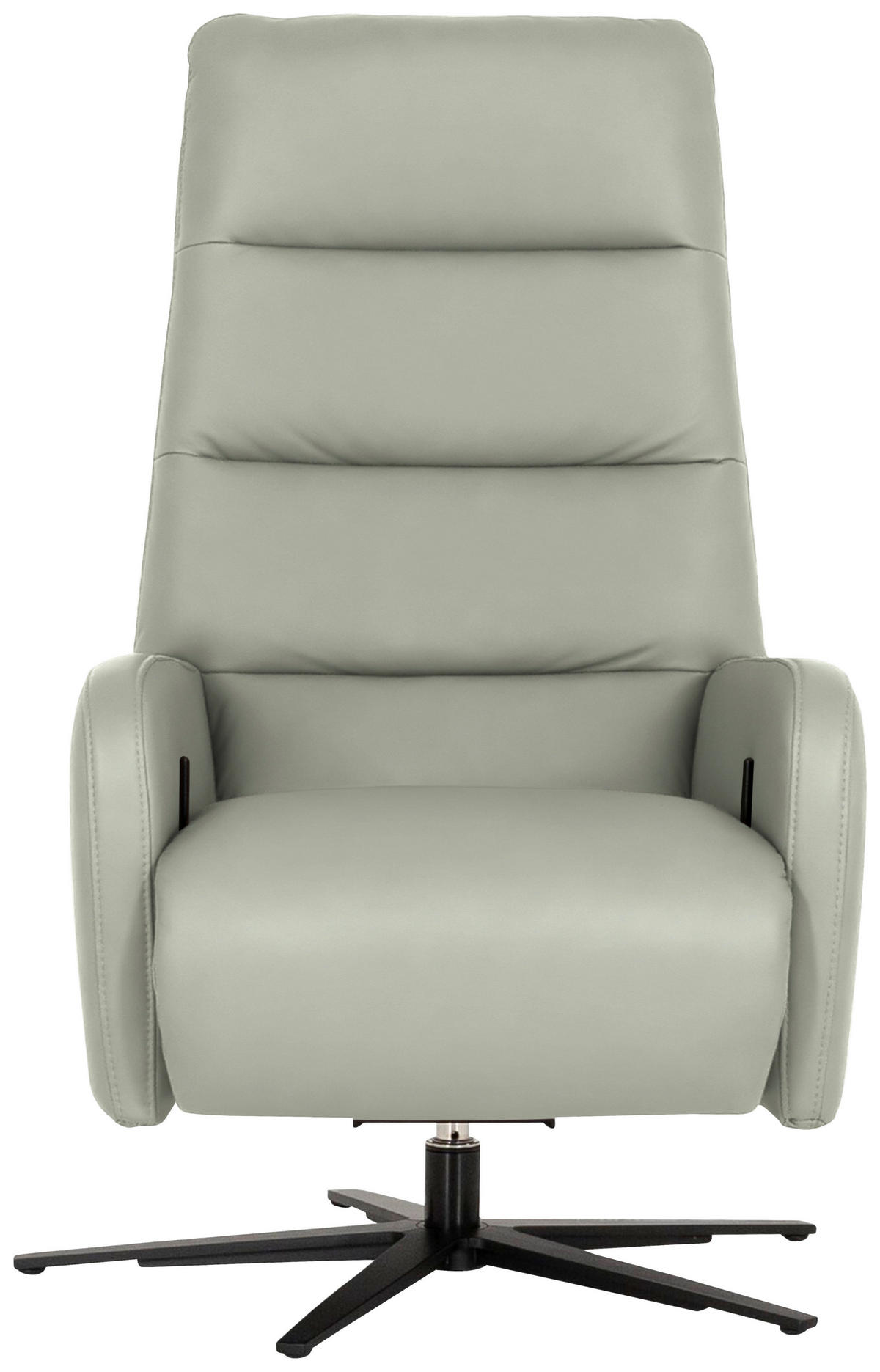 RELAXSESSEL Leder Silberfarben  - Silberfarben/Schwarz, Modern, Leder/Metall (66/110/83cm) - Joop!