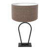 TISCHLEUCHTE - Schwarz/Braun, Trend, Textil/Metall (40/71/24cm)