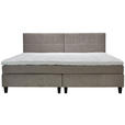 BOXSPRINGBETT 180/200 cm  in Beige  - Wengefarben/Beige, Trend, Holz/Textil (180/200cm) - Esposa