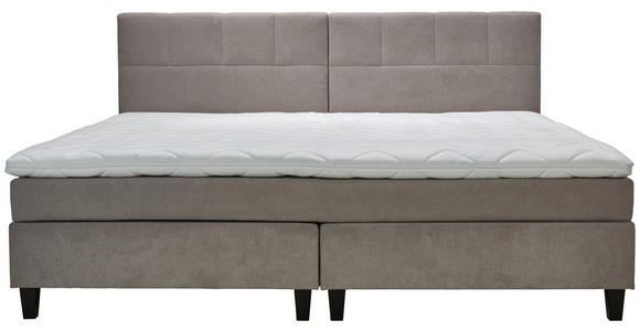 BOXSPRINGBETT 180/200 cm in Beige - Wengefarben/Beige, Trend, Holz/Textil (180/200cm) - Esposa