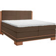 BOXSPRINGBETT 180/200 cm  in Braun, Buchefarben  - Buchefarben/Braun, Natur, Holz/Textil (180/200cm) - Linea Natura