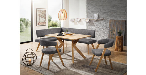 ECKBANK 170/180 cm  in Grau, Wildeiche  - Wildeiche/Eichefarben, Design, Holz/Textil (170/180cm) - Venda