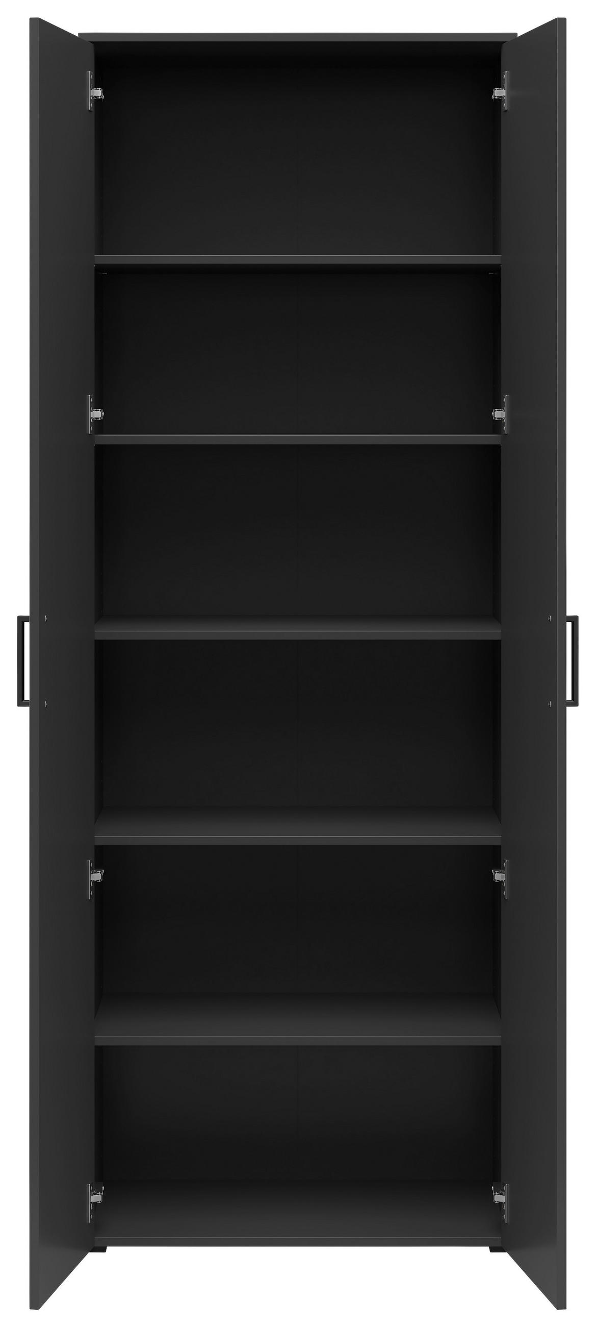 MEHRZWECKSCHRANK 70/195/40 cm  in Graphitfarben  - Anthrazit/Schwarz, MODERN, Holzwerkstoff/Kunststoff (70/195/40cm) - Carryhome