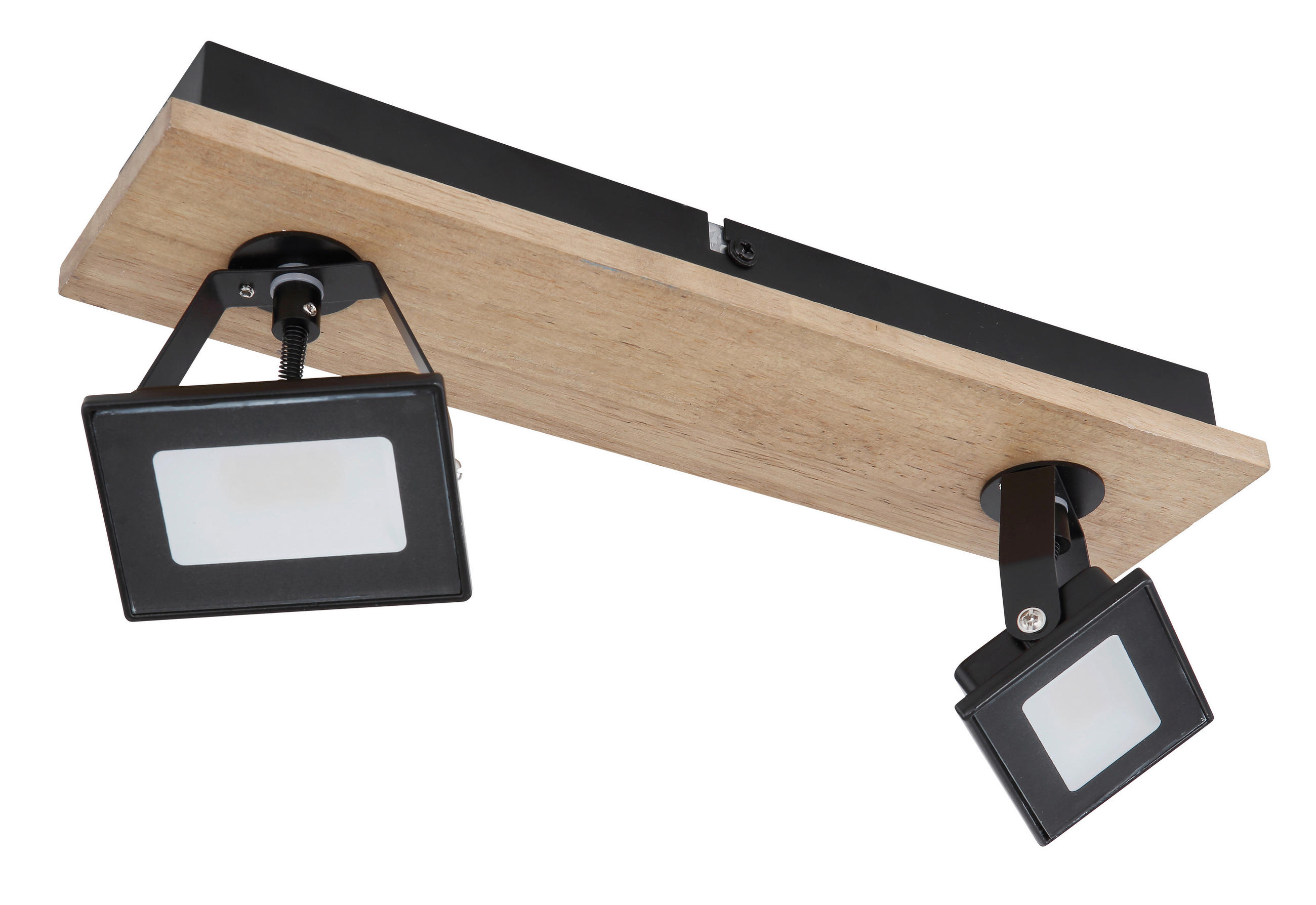 LED-STRAHLER JOYA - Dunkelbraun/Schwarz, Natur, Glas/Holz (33/8/11cm) - Globo