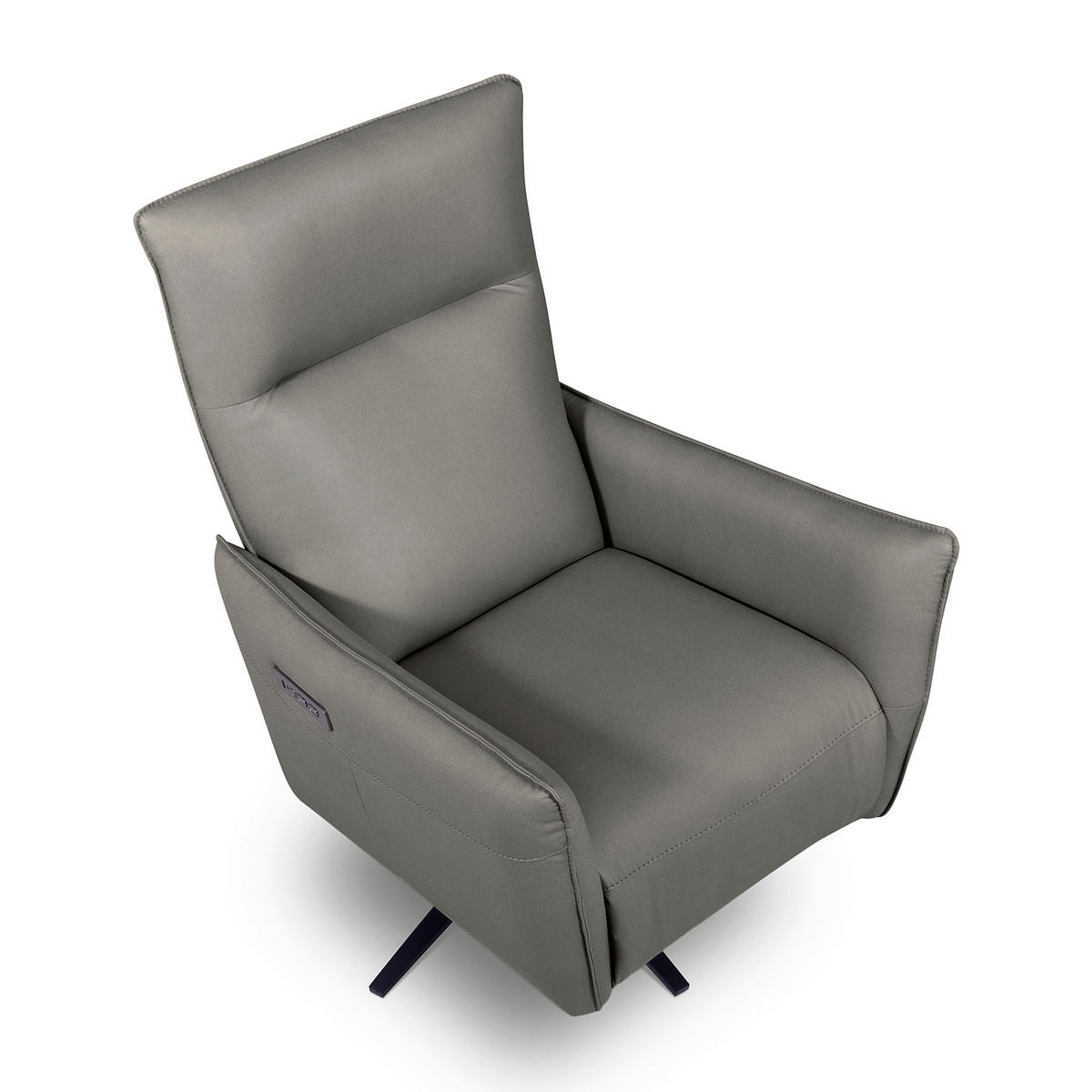 RELAXSESSEL Textil Grau  - Schwarz/Grau, Design, Textil/Metall (77/107/88cm) - Livetastic