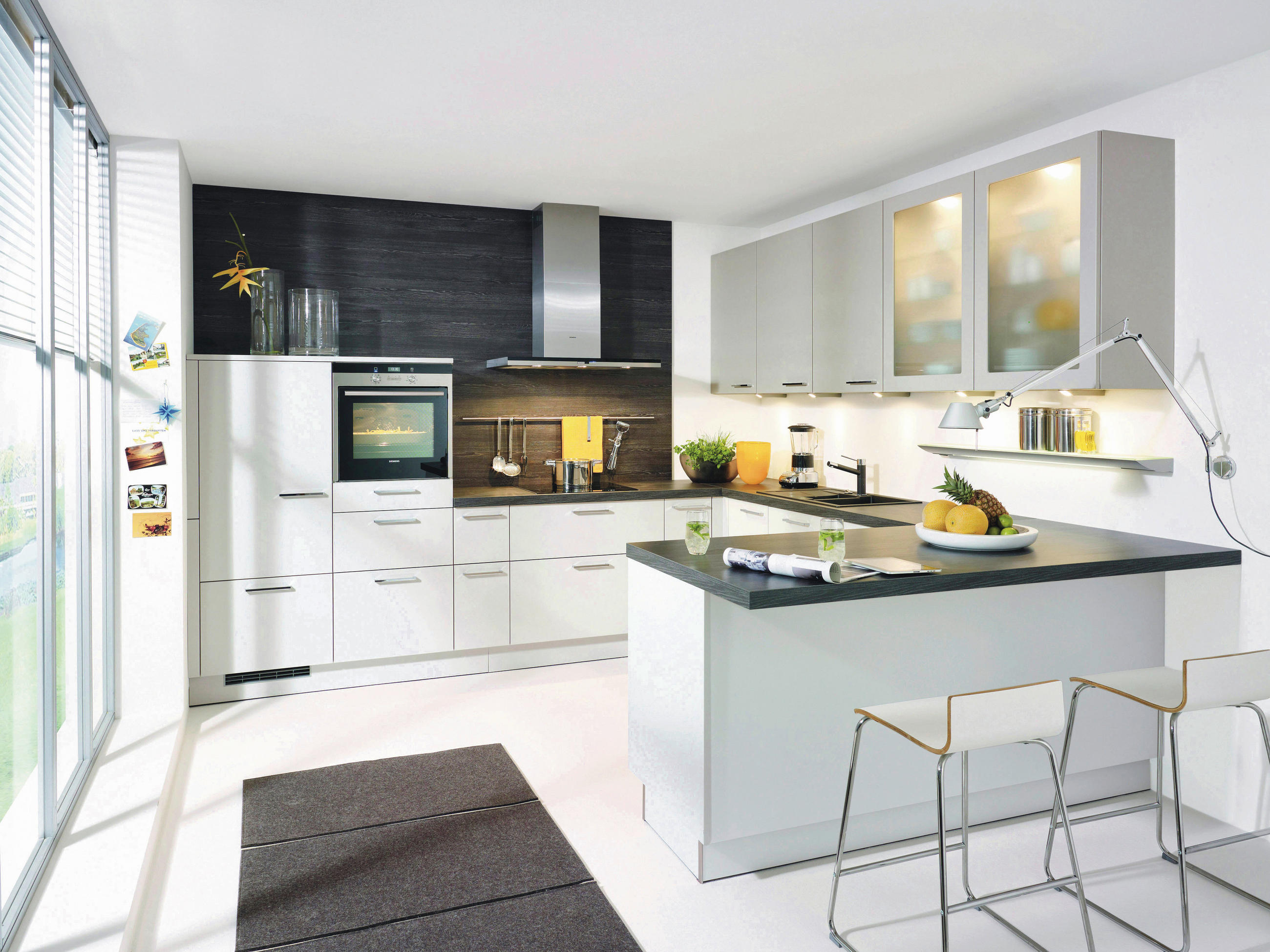 EINBAUKÜCHE SOFT LACK  - Weiß/Sahara, Design, Holzwerkstoff - Nolte Küchen