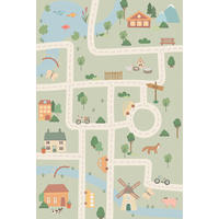 KINDERTEPPICH 120/180 cm LIVING ECOVIA  - Pastellblau/Aprikose, Trend, Kunststoff/Textil (120/180cm) - Lindorug