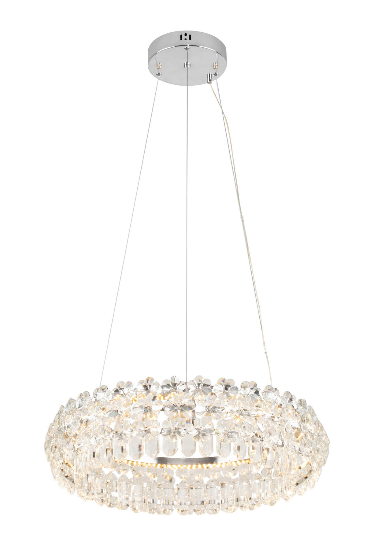 ZÁVĚSNÉ LED SVÍTIDLO, 60/150 cm  - čiré, Design, kov/sklo (60/150cm) - Glandor
